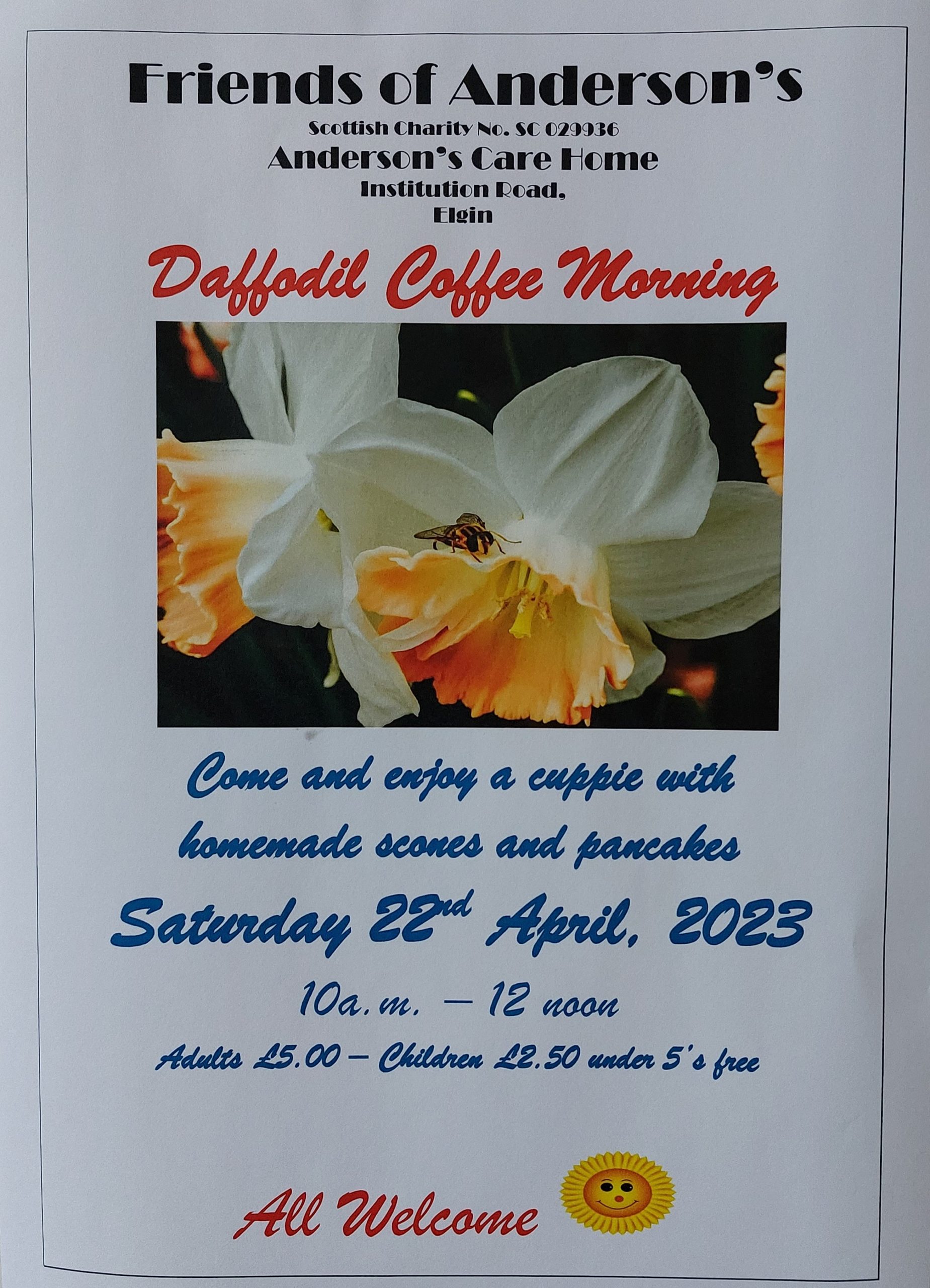 Daffodil Coffee Morning Andersons Care Home